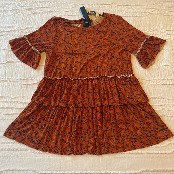 Matilda Jane Tops - Matilda Jane Women’s Rust Orange Tiered Blouse | Size Small